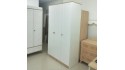 Krem Ceviz Komple Mdf 3 Kapılı Gardırop