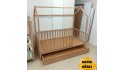 Doğal Kayın Çatılı Yavrulu Montessori Karyola 90x190