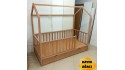 Doğal Kayın Çatılı Yavrulu Montessori Karyola 90x190
