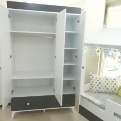 Nalya Mdf 3 Kapılı Gardırop