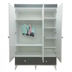 Nalya Mdf 3 Kapılı Gardırop