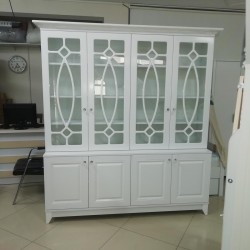 Beyaz 4 Kapılı Kitaplık %100 Mdf