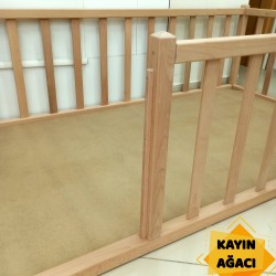 Doğal Kayın Ağacı Karyola 90x190 Ayaksız