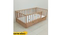 Doğal Kayın Çekmeceli Montessori Karyola 90x190 cm