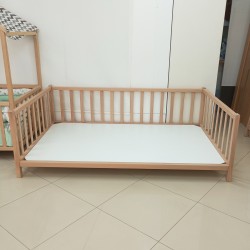 Doğal Kayın Ağacı Montessori Karyola 120x200 cm