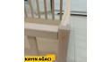Doğal Kayın Ağacı Çocuk Karyola 80x160 cm