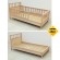 Doğal Kayın Dönüşebilir Montessori Karyola 80x180 cm