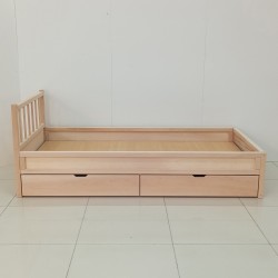 Doğal Kayın Dönüşebilir Çekmeceli Karyola 80x180 cm