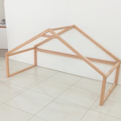 Doğal Kayın Dönüşebilir Çatılı Çekmeceli Karyola 120x200 cm
