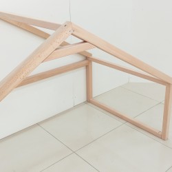 Doğal Kayın Dönüşebilir Çatılı Montessori Karyola 90x190 cm