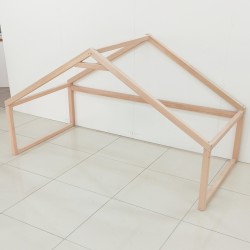 Doğal Kayın Dönüşebilir Çatılı Montessori Karyola 100x200 cm